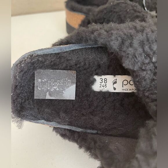 Birkenstock Papillio Arizona Big Buckle Teddy Shearling Slide Sandal 38/7-7.5 - Picture 9 of 15